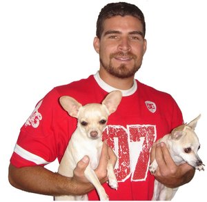 Bruno Vega with our babies, Adonis and Aphrodite